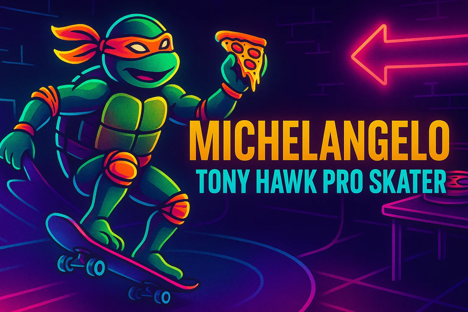 Michelangelo em tony hawk pro skater tartaruga ninja entra na pista em 3+4